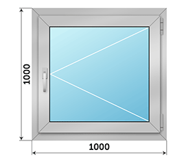 Одностворчатое окно Slidors 1000x1000