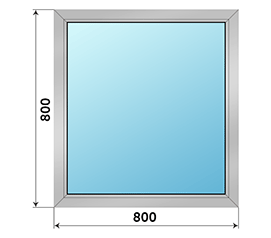 Одностворчатое окно Slidors 800x800