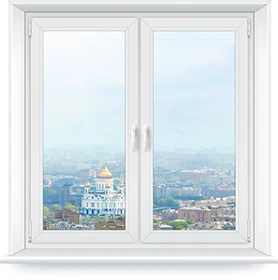 Окно ПВХ двухстворчатое Rehau Brillant